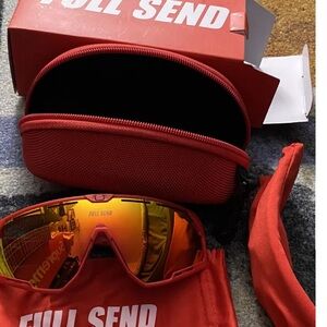 Full Send by Nelk Boys Men's Red Pit Viper Sun Glasses. New in box!